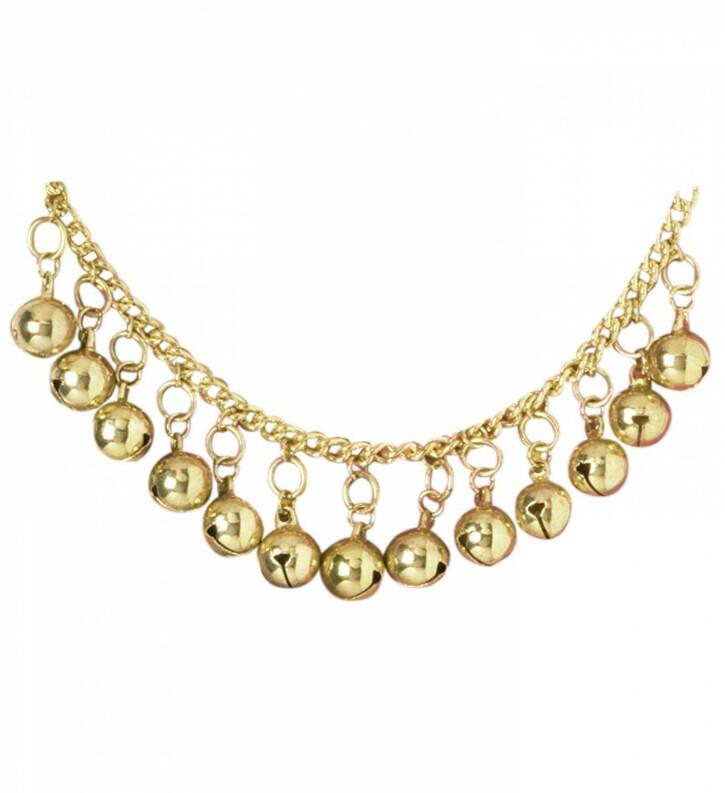 Karneval Orient Fusskette mit goldenen Glocken