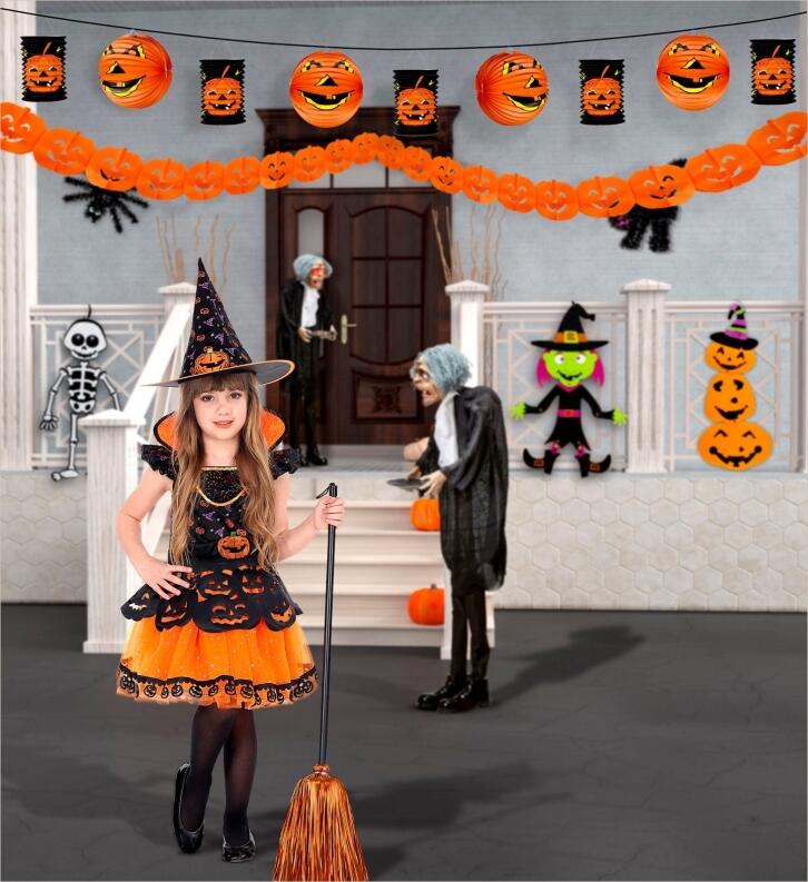 Halloween Dekorations-Set Kürbis