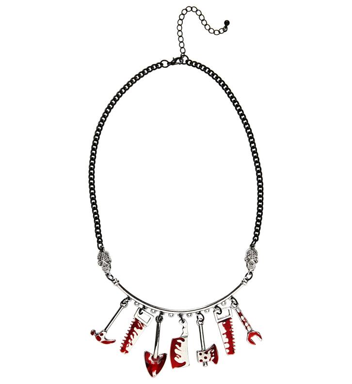 Halloween Karneval Hals-Kette Blutiges Werkzeug