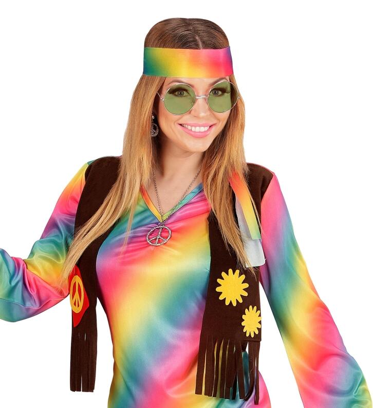 Karneval 70er Brille grün