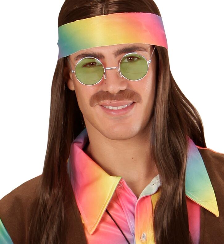 Karneval 70er Brille grün