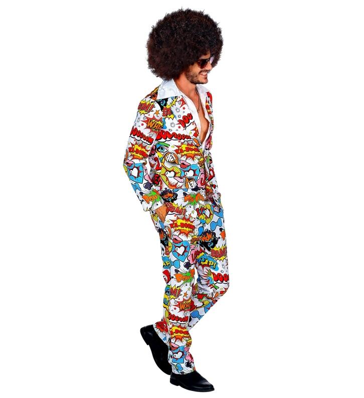 Karneval Herren Kostüm Anzug 60er Pop Art