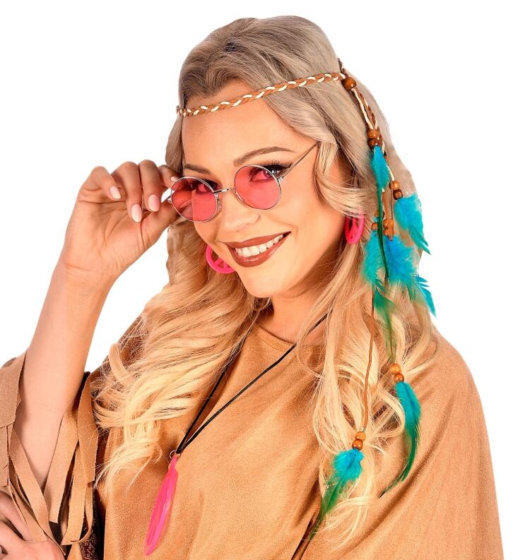 Karneval Festival Indianer-Stirnband mit Federn türkis