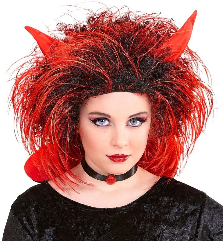 Halloween Karneval Kinder Perücke Teufel