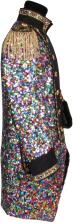 Thetru Karneval Herren Kost&uuml;m Jacke Pailletten bunt