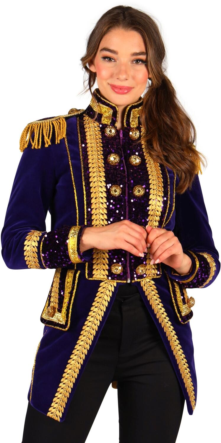 Thetru Karneval Damen Kost&uuml;m Jacke Frack Exellent lila