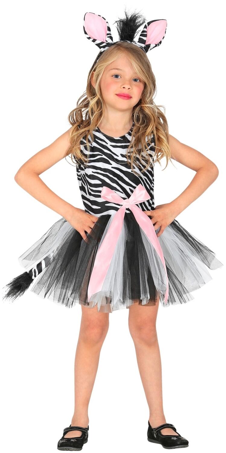 Karneval M&auml;dchen Kost&uuml;m Set Zebra