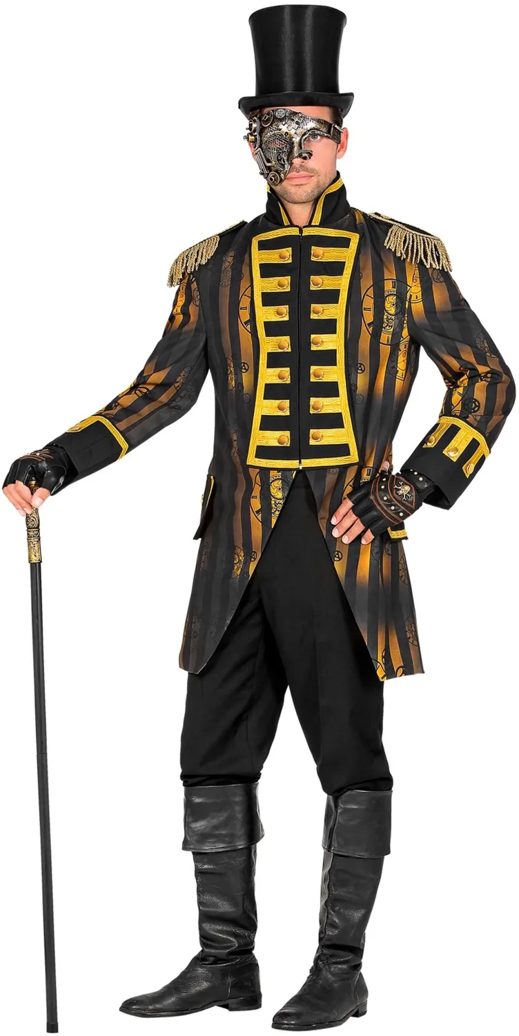 Karneval Halloween Herren Kost&uuml;m Frack Jacke Steampunk