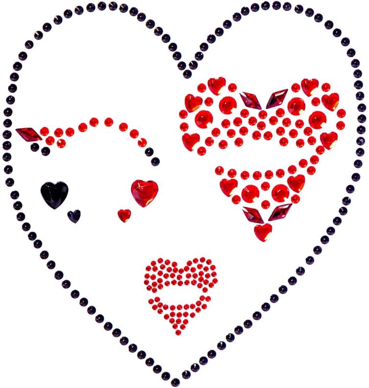 Leg Avenue Jewel-Sticker Gesicht Red Queen