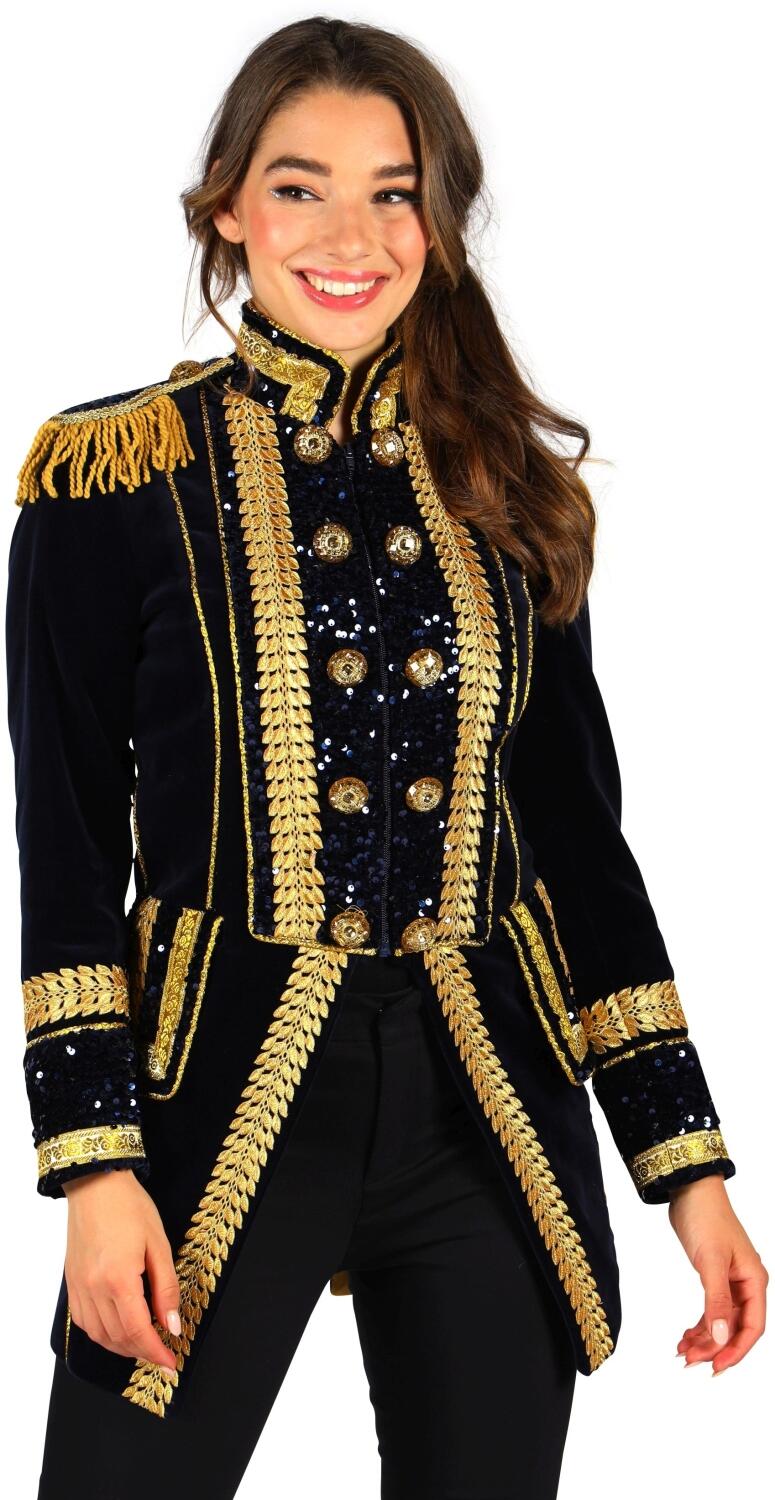 Thetru Karneval Damen Kost&uuml;m Jacke Frack Exellent blau