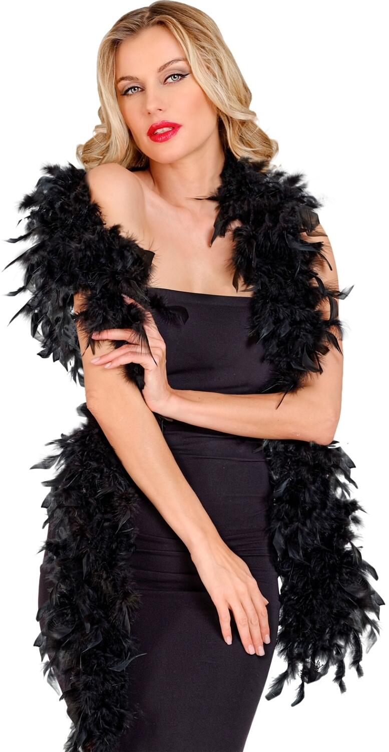 Widmann Karneval Federboa schwarz