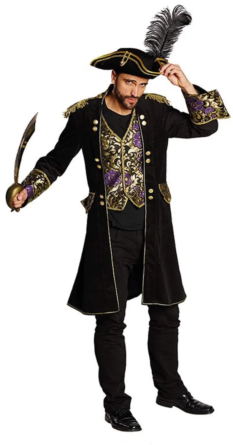 Karneval Herren Kostüm Piraten Mantel Deluxe