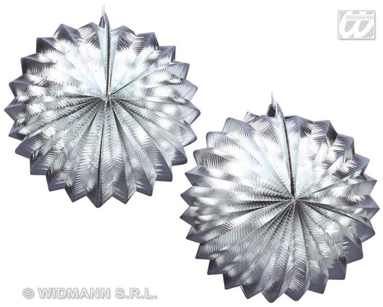 Lampion Laterne metallic Farbwahl - Silber