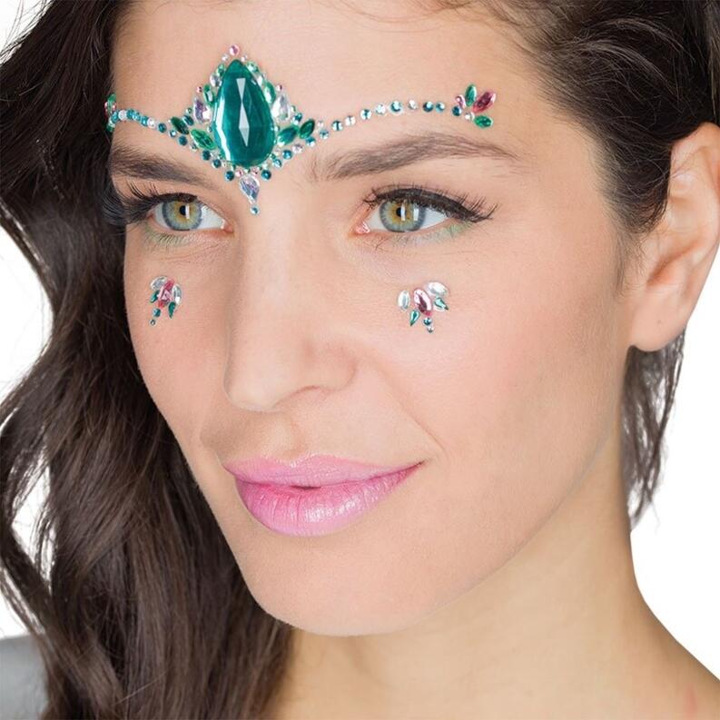 Festival Jewel-Sticker Gesicht Jungle Spirit