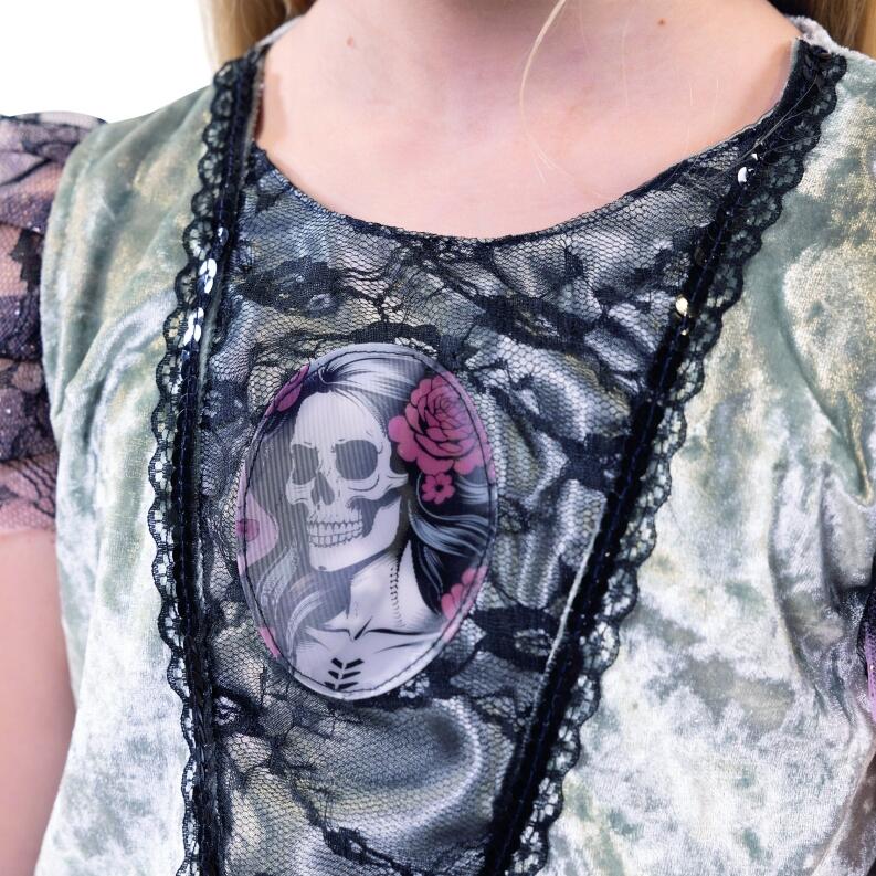 Karneval Halloween Mädchen Kostüm Geister Prinzessin Detail
