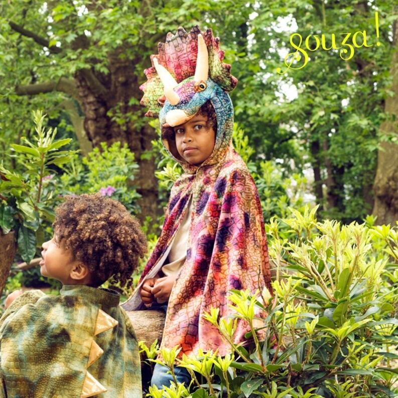 Souza Halloween Karneval Kinder Cape Umhang Triceratops