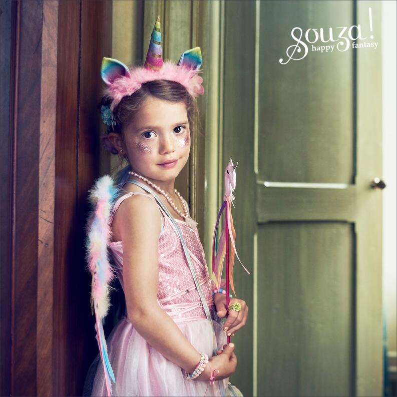 Souza Karneval Flügel-Set Einhorn für Kinder pastell