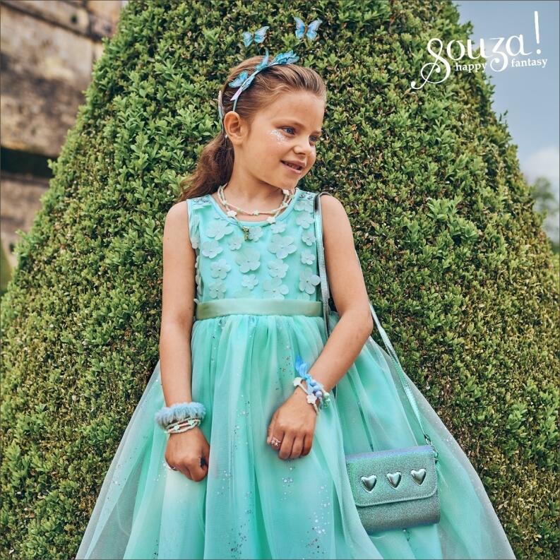 Souza Karneval Mädchen Party-Kleid Blume Florine mint