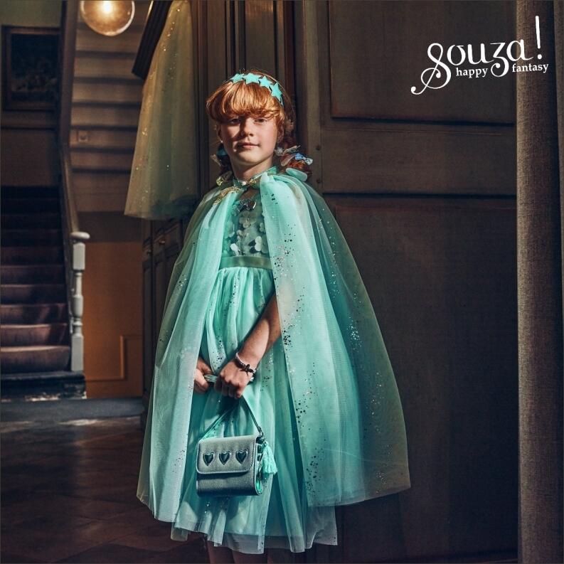 Souza Karneval Mädchen Party-Kleid Blume Florine mint