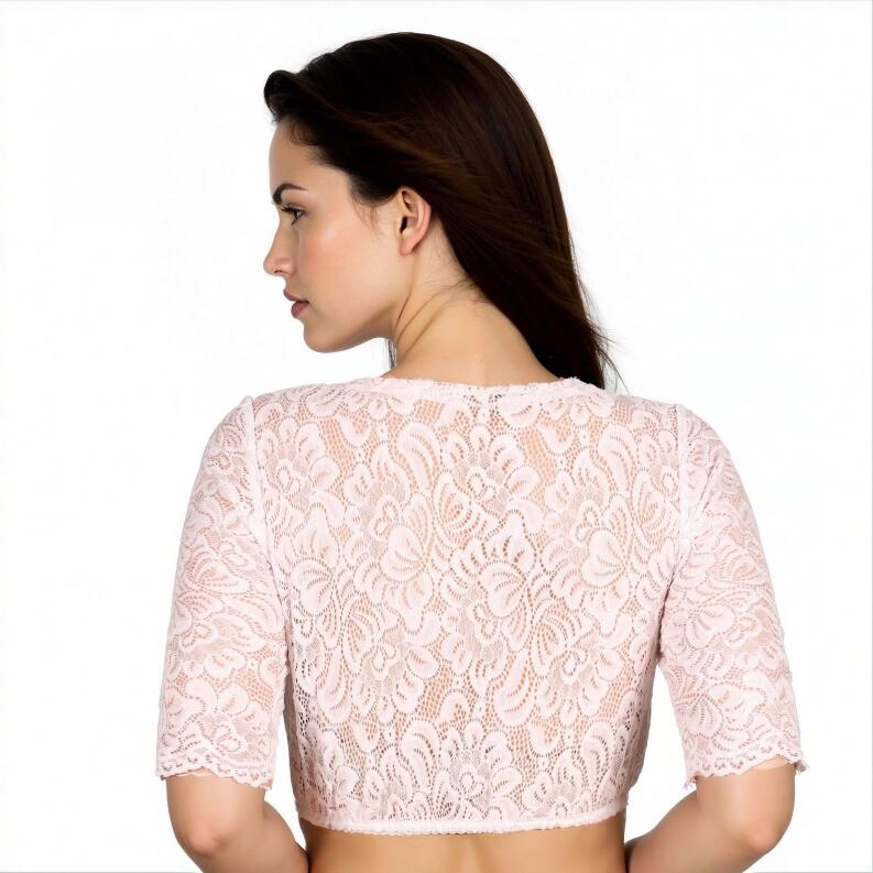 Thetru Oktoberfest Damen Dirndlbluse Mia weiß hinten