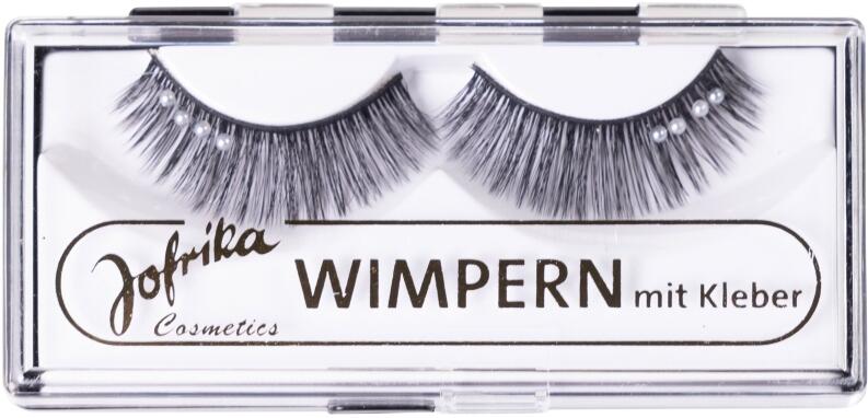 Jofrika Karneval Halloween Wimpern mit Perlen