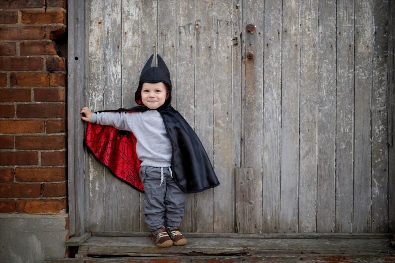 Halloween Karneval Wende Cape Spinne-Fledermaus