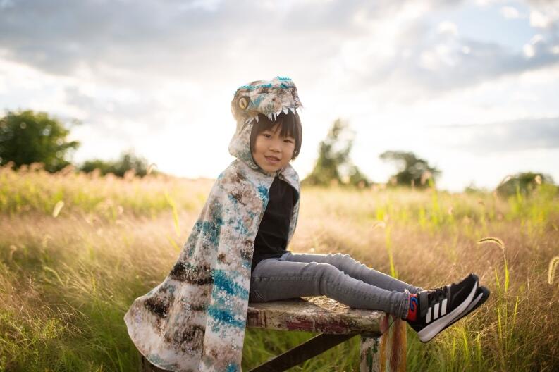 Karneval Halloween Kinder Dino Cape Raptor