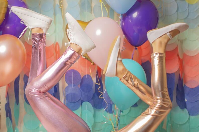 Great Pretenders Mädchen Leggings Metallic rosa