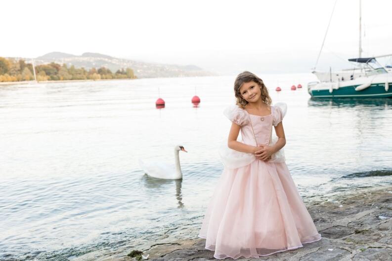 Karneval Mädchen Kostüm Prinzessin Antikes Ballkleid rosa