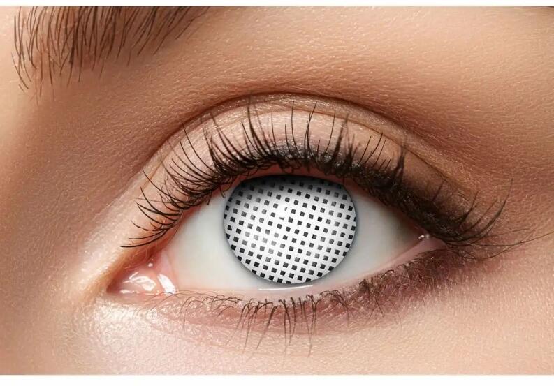 Karneval Halloween Kontaktlinsen Screen weiß