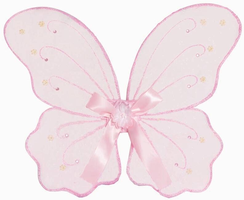 Great Pretenders Karneval Kinder Feen Flügel Schmucksteine rosa