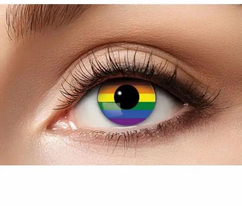 Karneval Halloween Kontaktlinsen LGBTQ Regenbogen