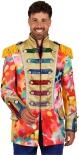 Thetru Karneval Herren Kostüm Jacke Frack Color Paint bunt