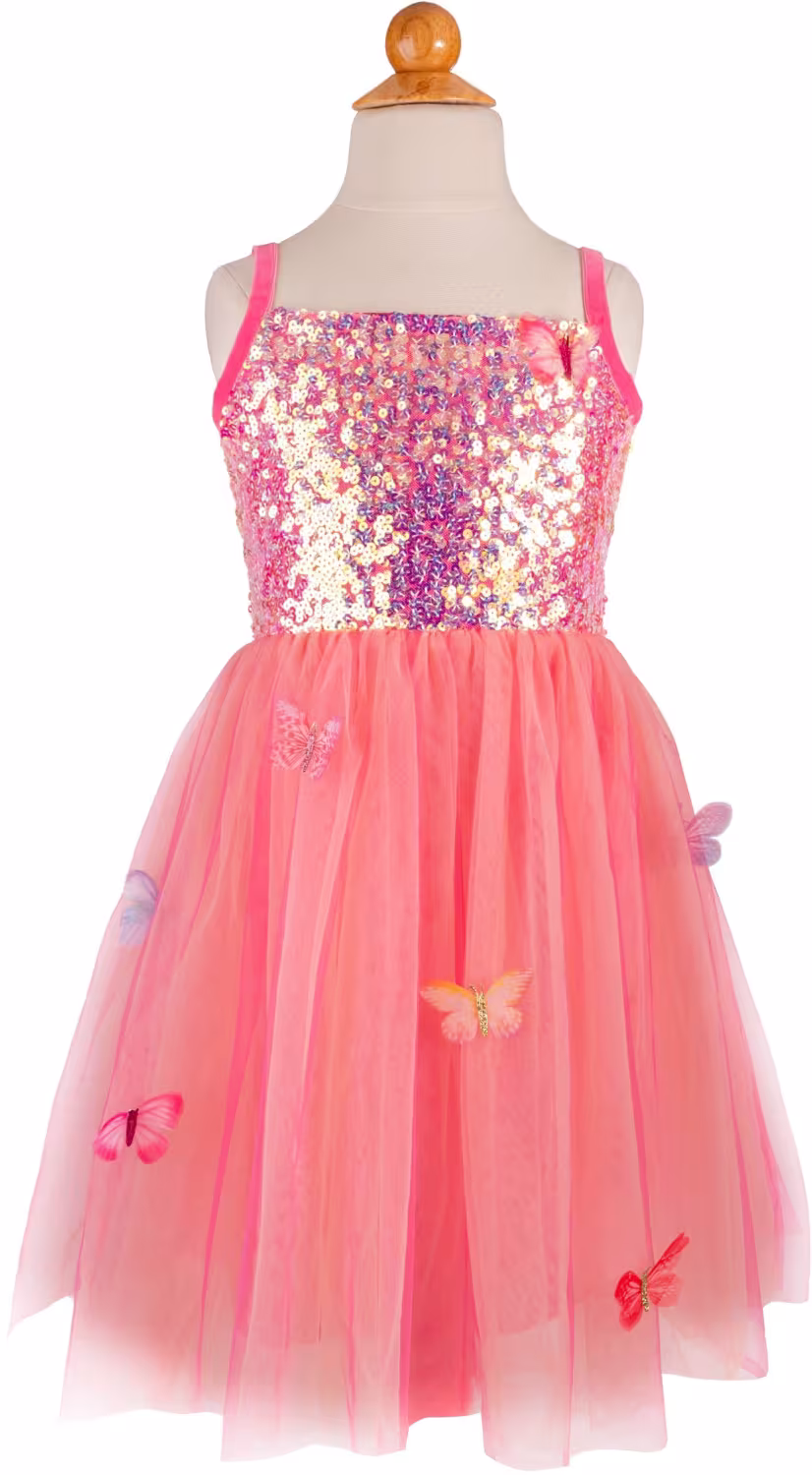 Karneval Mädchen Kostüm Schmetterling hot pink