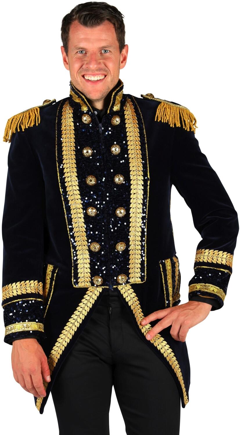 Thetru Karneval Herren Kost&uuml;m Jacke Frack Exellent blau