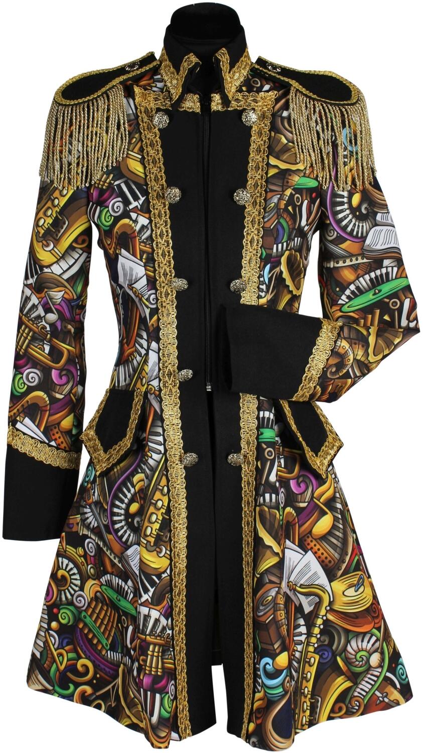 Thetru Karneval Damen Kost&uuml;m Jacke Frack Brass Band