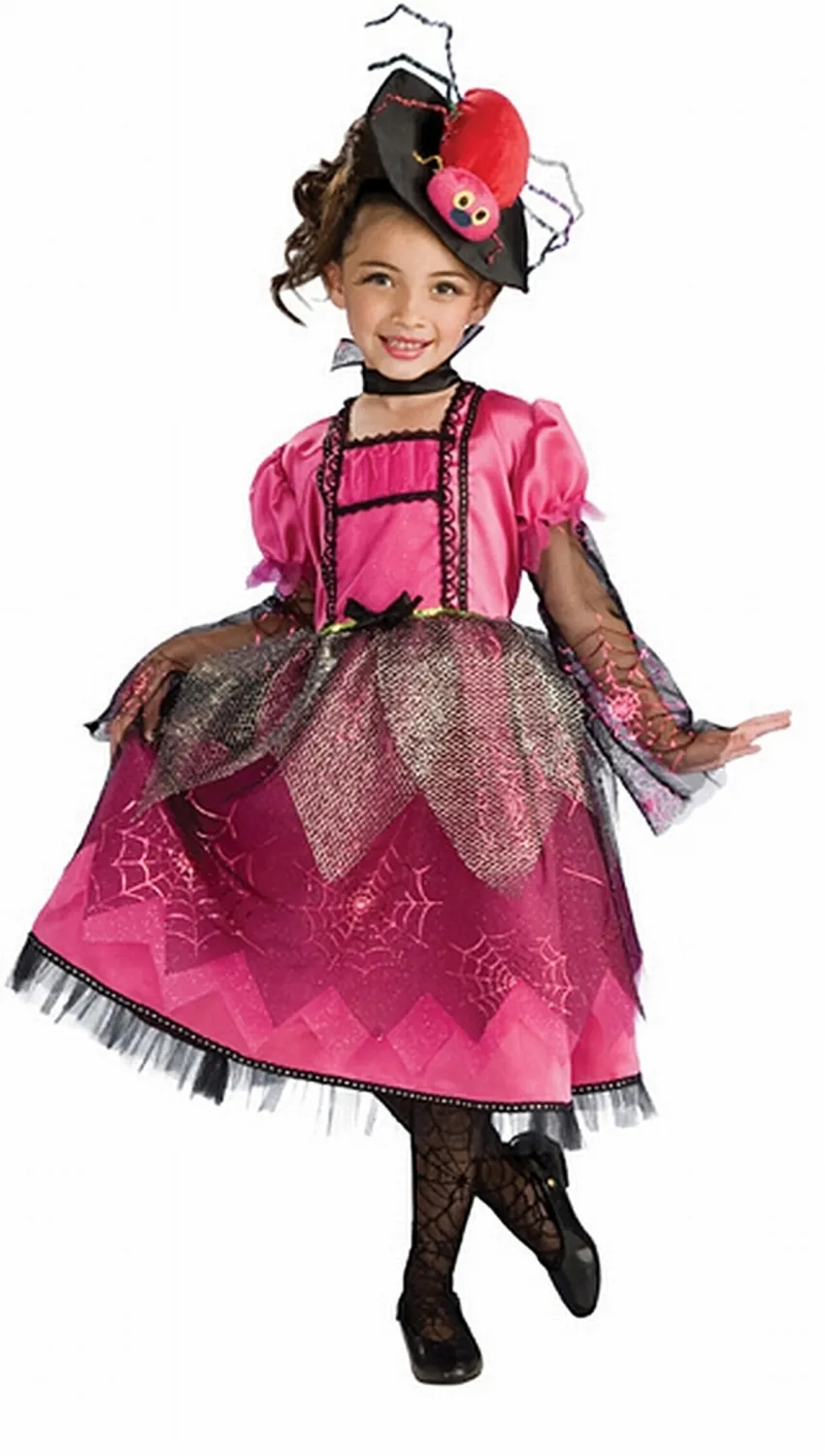 Karneval Halloween M&auml;dchen Kost&uuml;m Spinne Miss Spider