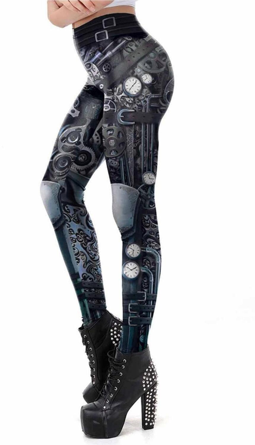 Ocultica Karneval Damen Leggings Steampunk