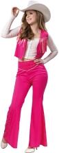 Karneval Damen Kost&uuml;m Cowgirl Babe pink