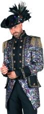 Thetru Karneval Herren Kost&uuml;m Jacke Pailletten bunt