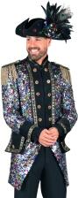 Thetru Karneval Herren Kost&uuml;m Jacke Pailletten bunt