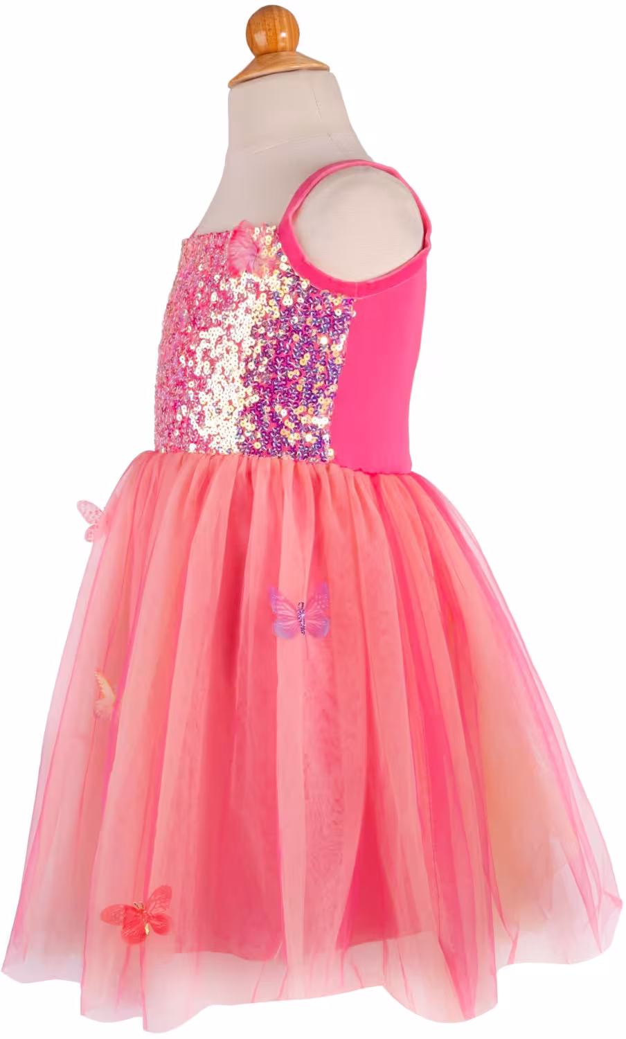Karneval Mädchen Kostüm Schmetterling hot pink seite