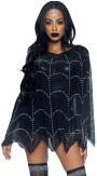 Leg Avenue Karneval Halloween Poncho Strass Spinne