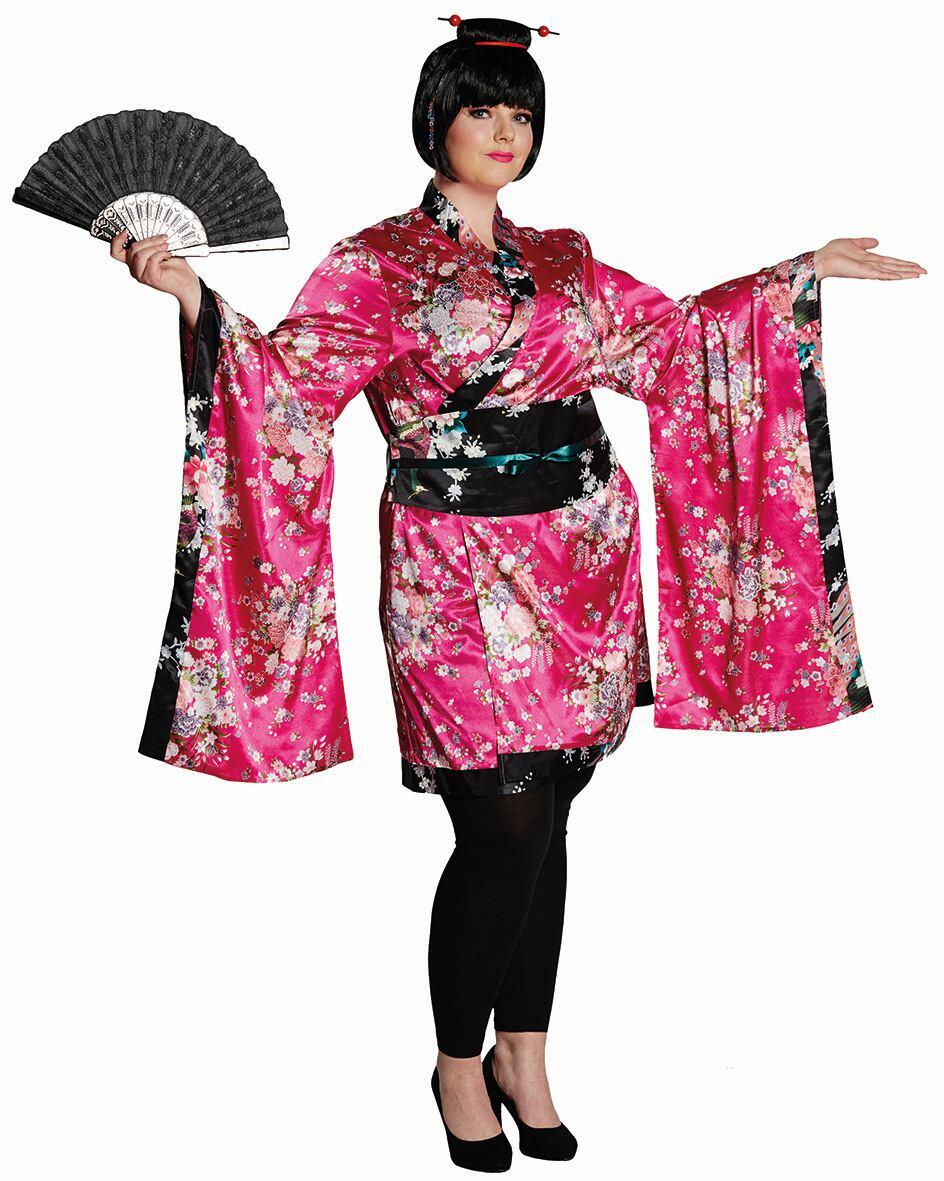 Karneval Damen Kostüm XXL Geisha pink