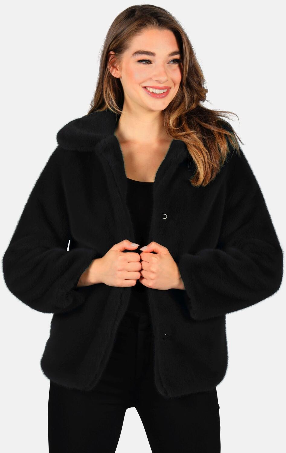 Thetru Karneval Damen Jacke Pl&uuml;sch schwarz