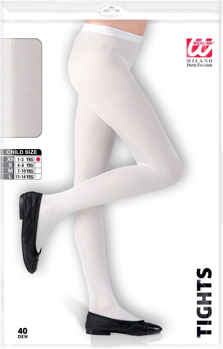 Karneval Halloween Kinder Strumpfhose wei&szlig;