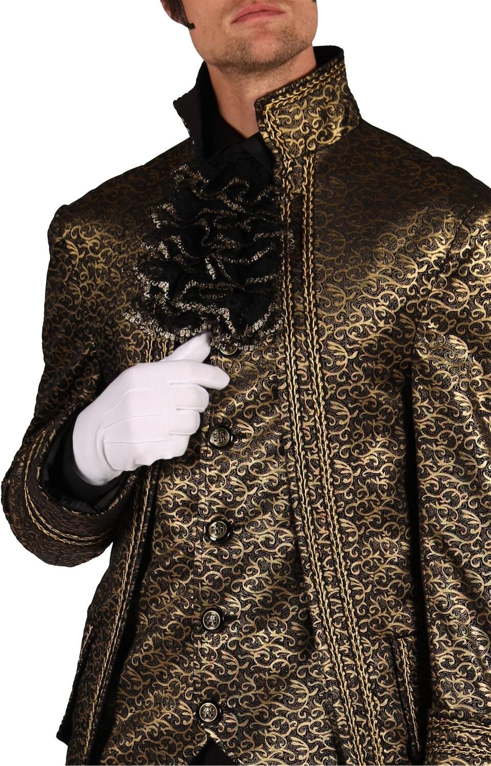 Thetru Karneval Herren Kostüm Marquis Versailles schwarz gold