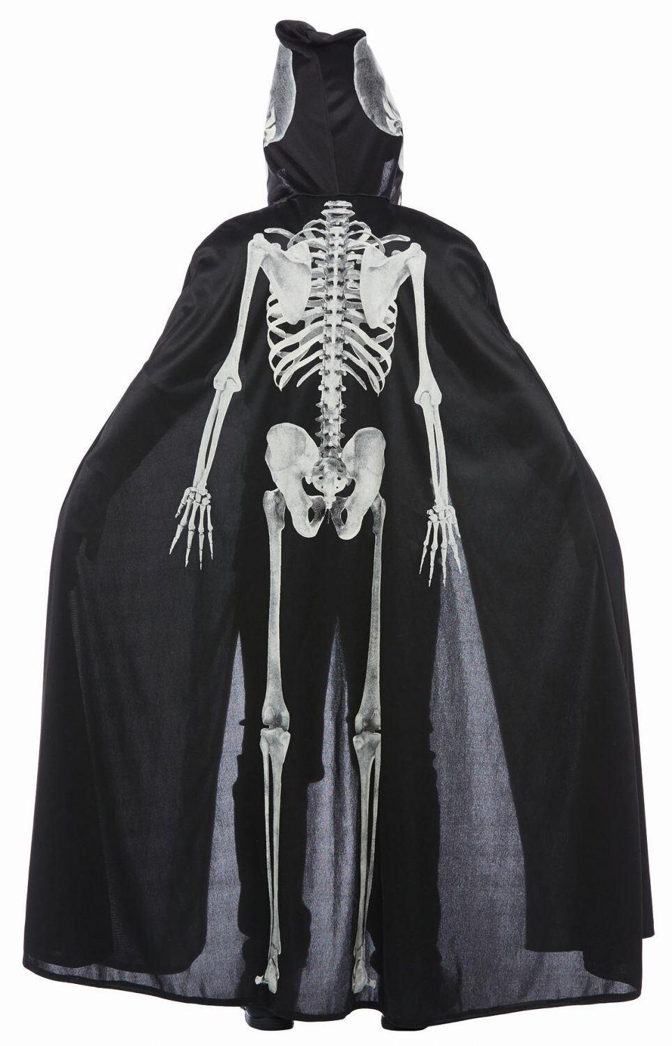 Karneval Halloween Kinder Cape Leuchtendes Skelett