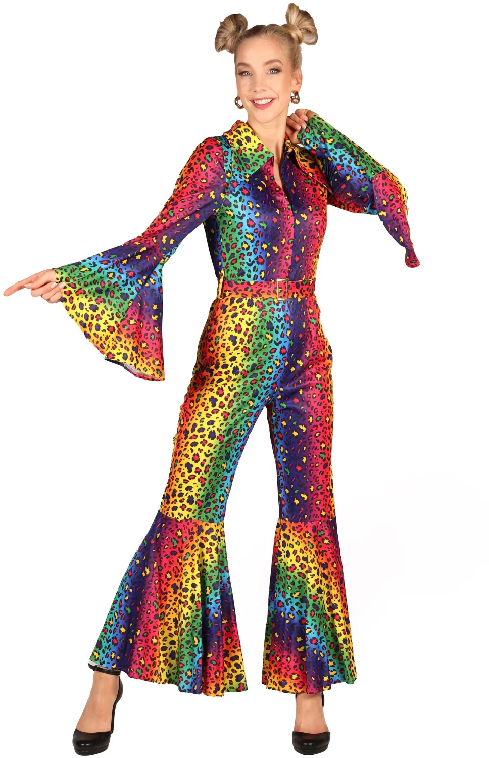 Thetru Karneval Damen Kost&uuml;m Jumpsuit 80er Roar colp