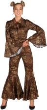 Thetru Karneval Damen Kost&uuml;m Jumpsuit 80er Roar Leo